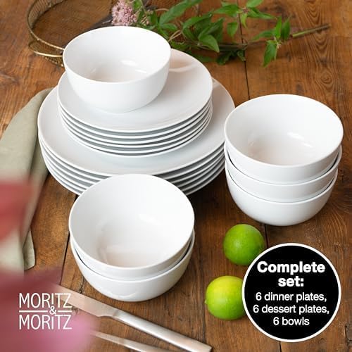 18-Piece Porcelain Dinnerware Set for 6