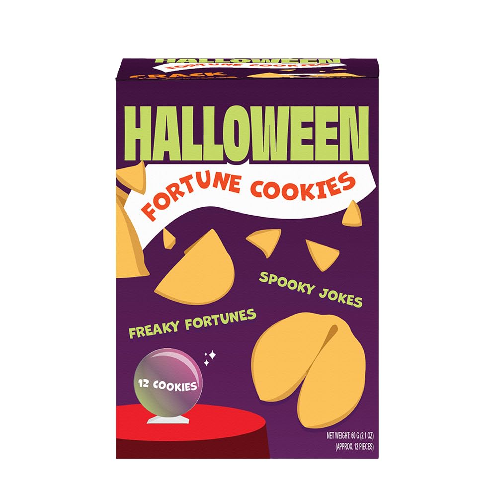 Halloween Fortune Cookies 12-Pack – Vegan Spooky Treats & Party Favors