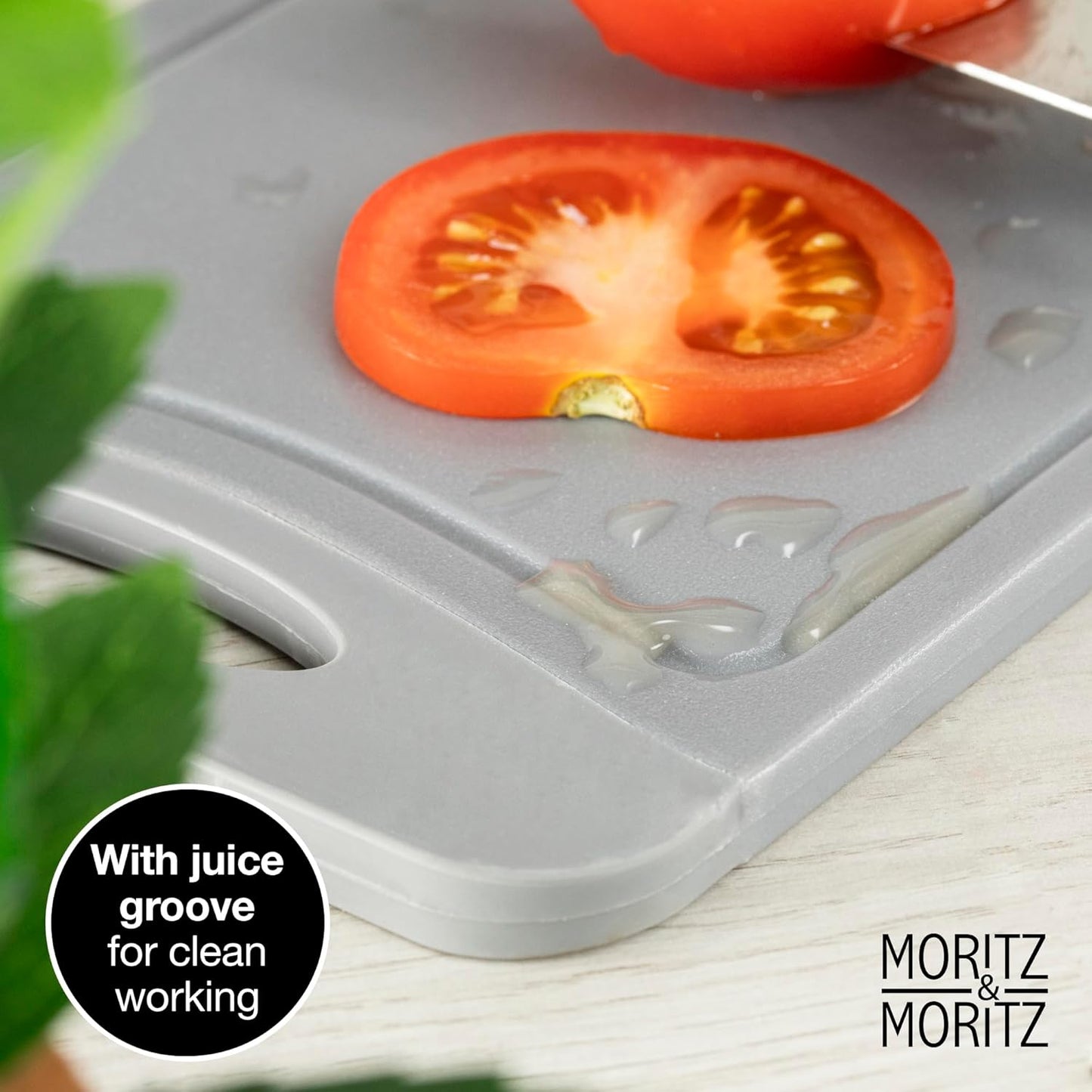 Set of 6 BPA-Free Plastic Cutting Boards 14x25cm – Non-Slip, Durable, Black