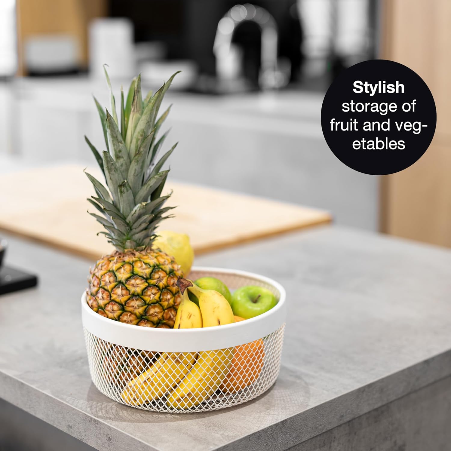 10" Wire Fruit & Vegetable Bowl with Zester | Modern Scandinavian Kitchen Bowl