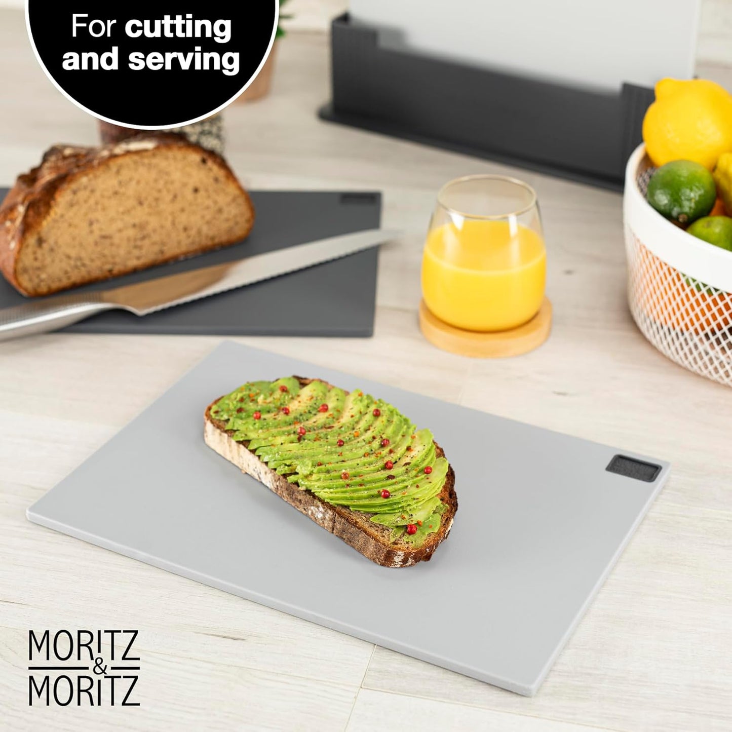 3-Piece Color-Coded Chopping Board Set – 32x22cm, Non-Slip & Dishwasher Safe