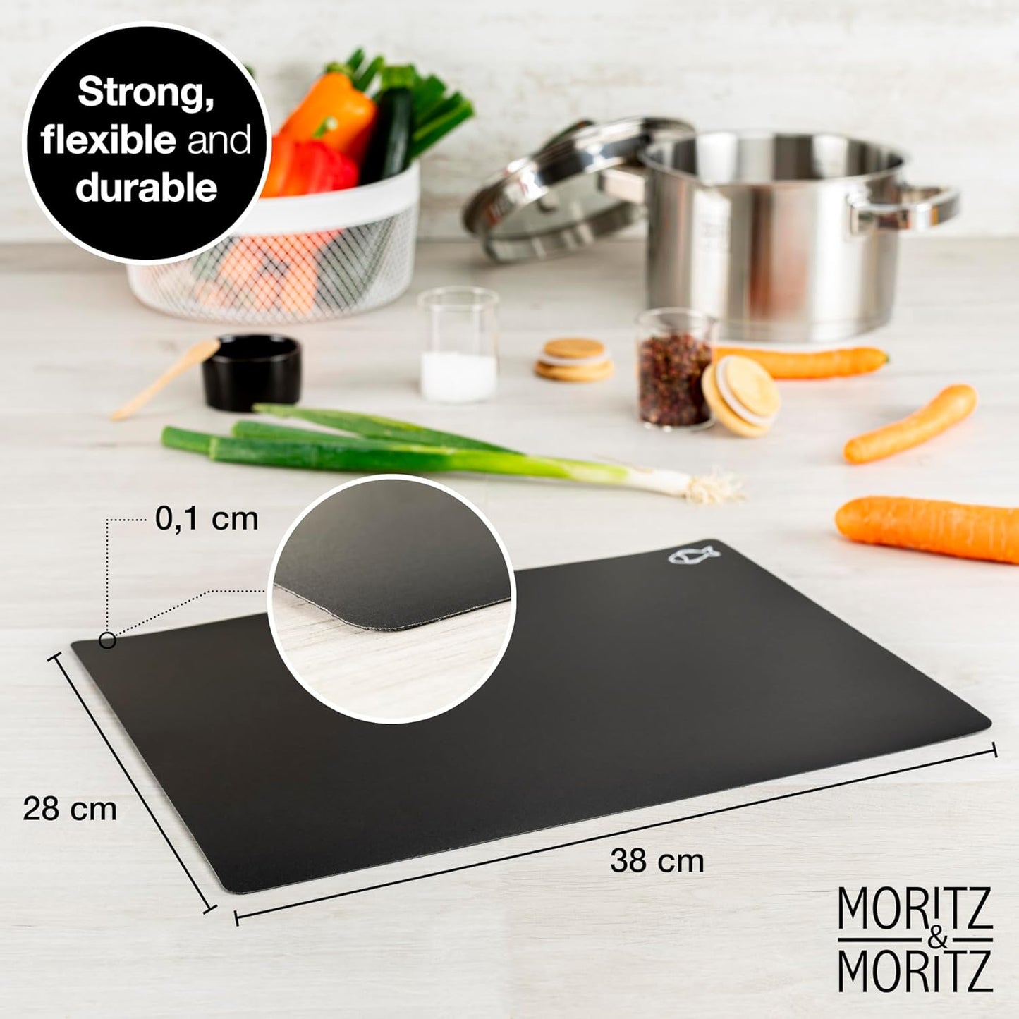 Flexible Plastic Cutting Boards Set of 4, 11x15" - Food Prep, BPA-Free, Non-Slip, Dishwasher Safe