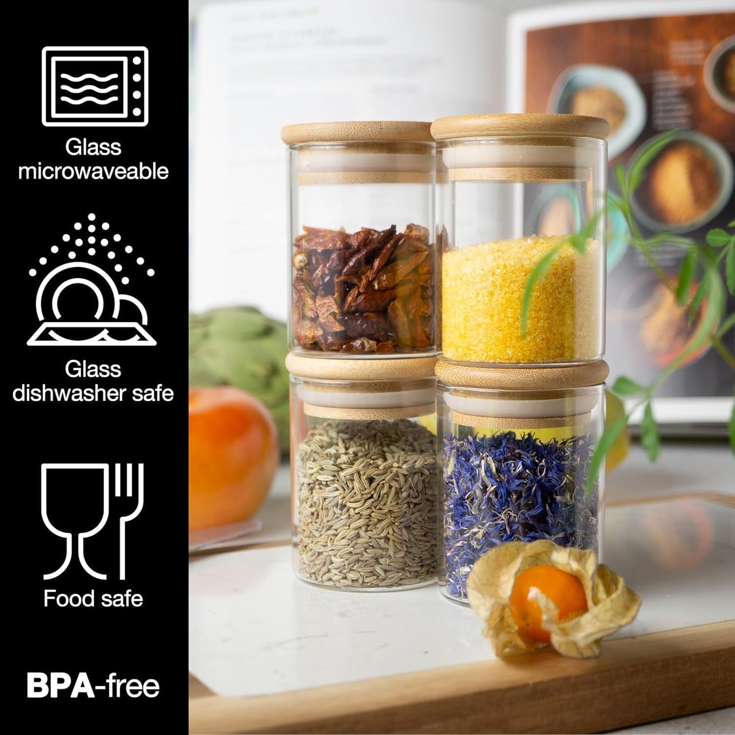 12-Piece Spice Jar Set