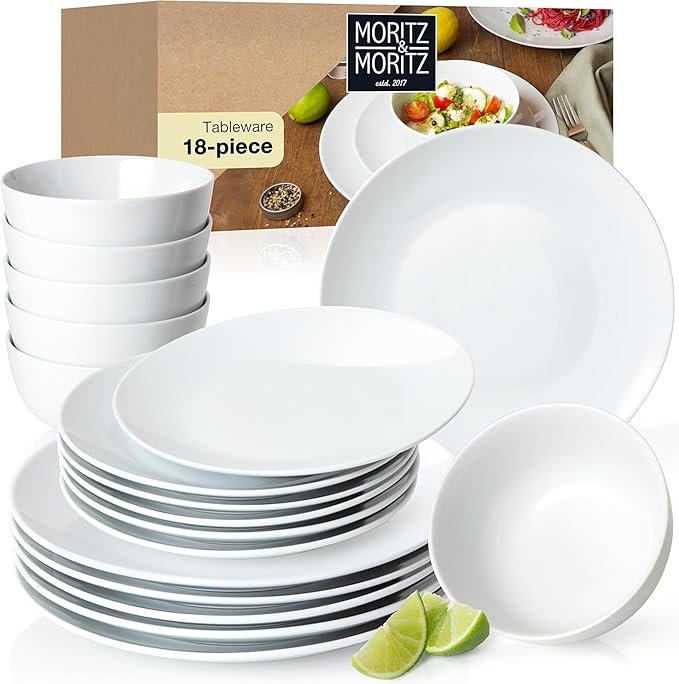 18-Piece Porcelain Dinnerware Set for 6
