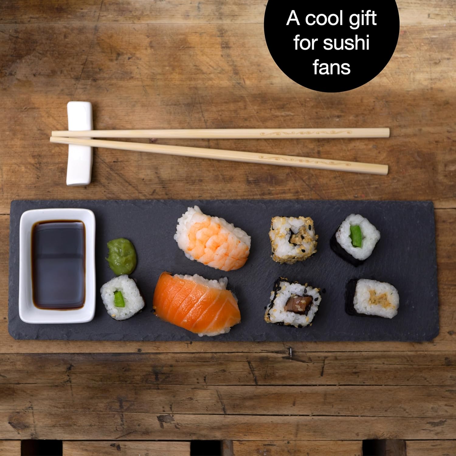 Sushi Serving Set 10-Piece | Plates, Bowls & Chopsticks | Elegant Japanese Dining