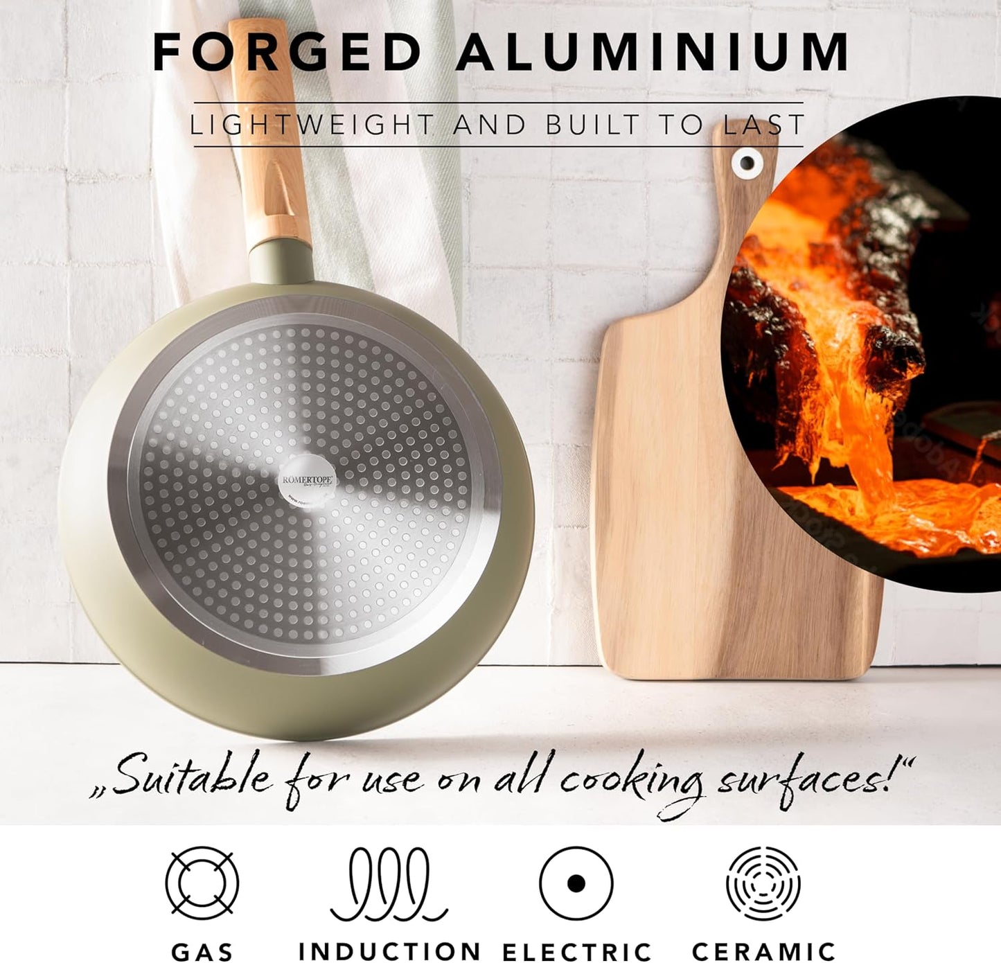 10" Nonstick Ceramic Frying Pan Skillet – Stone Cookware, PFOA-Free, Induction
