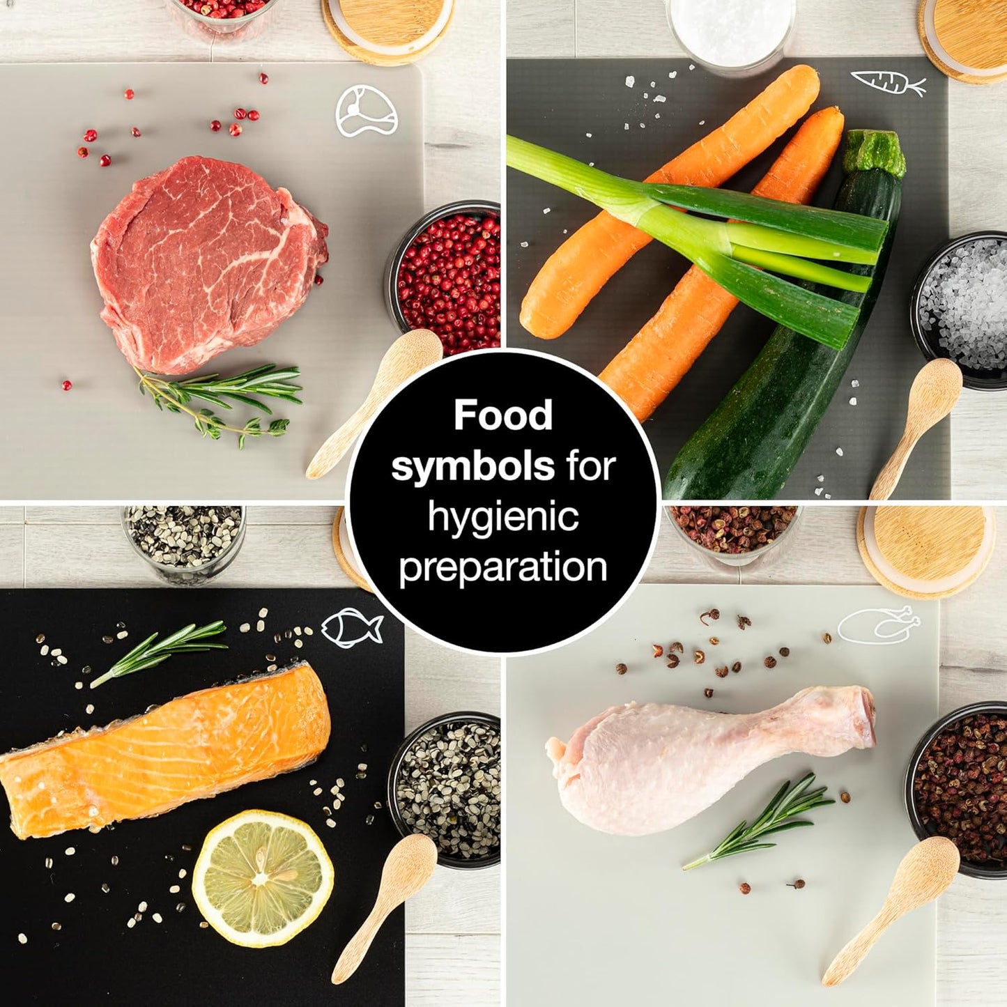 Flexible Plastic Cutting Boards Set of 4, 11x15" - Food Prep, BPA-Free, Non-Slip, Dishwasher Safe