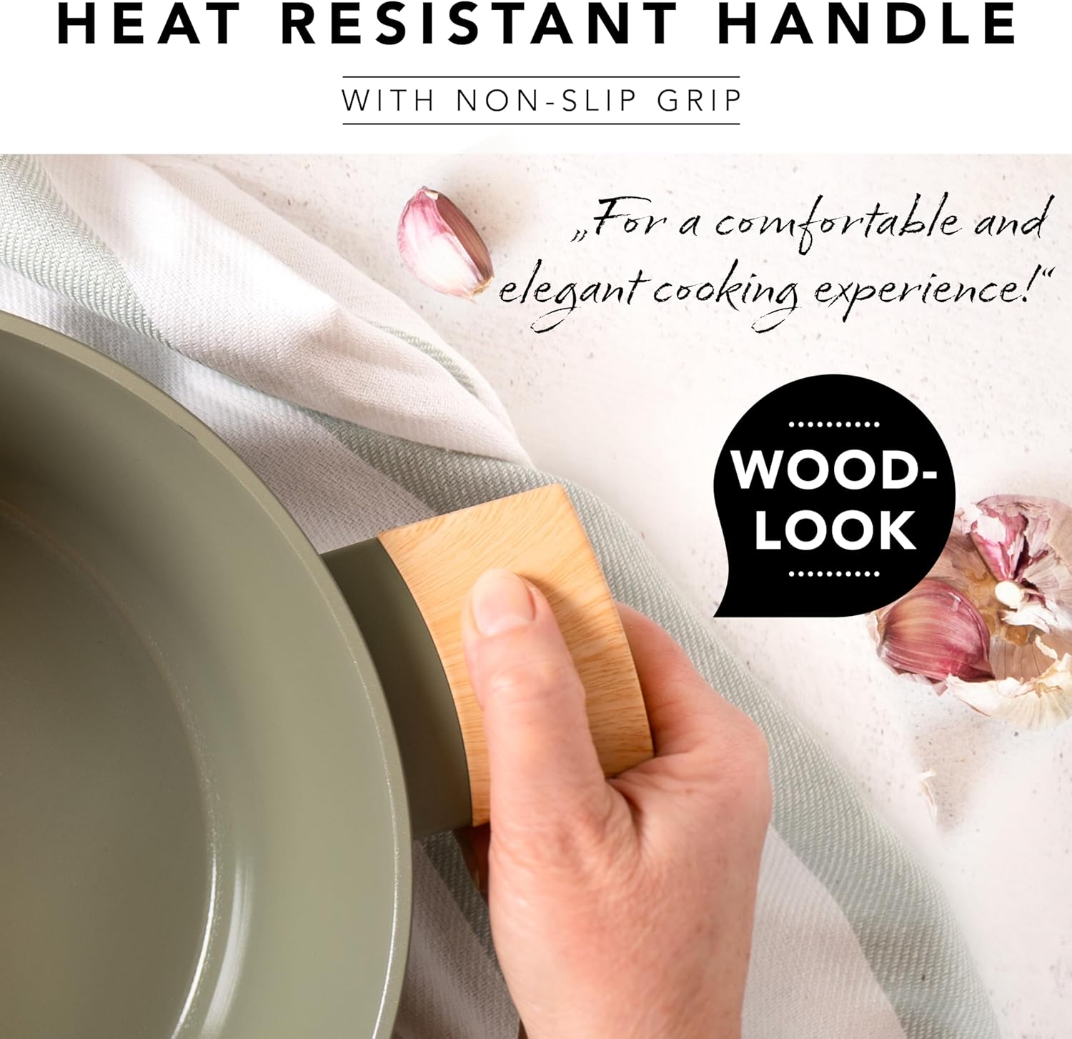 5.3 Quarts & 9.5" Ceramic Nonstick Cooking Pots with Lids – Durable, Easy Clean