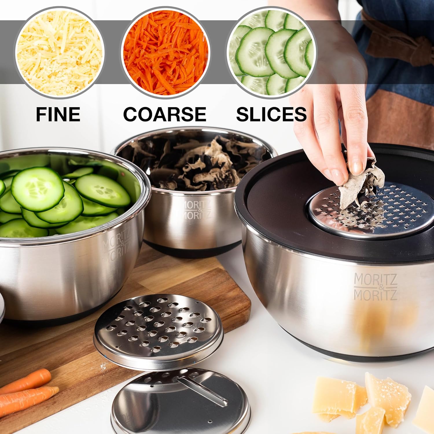 5-Piece Stainless Steel Mixing Bowl Set