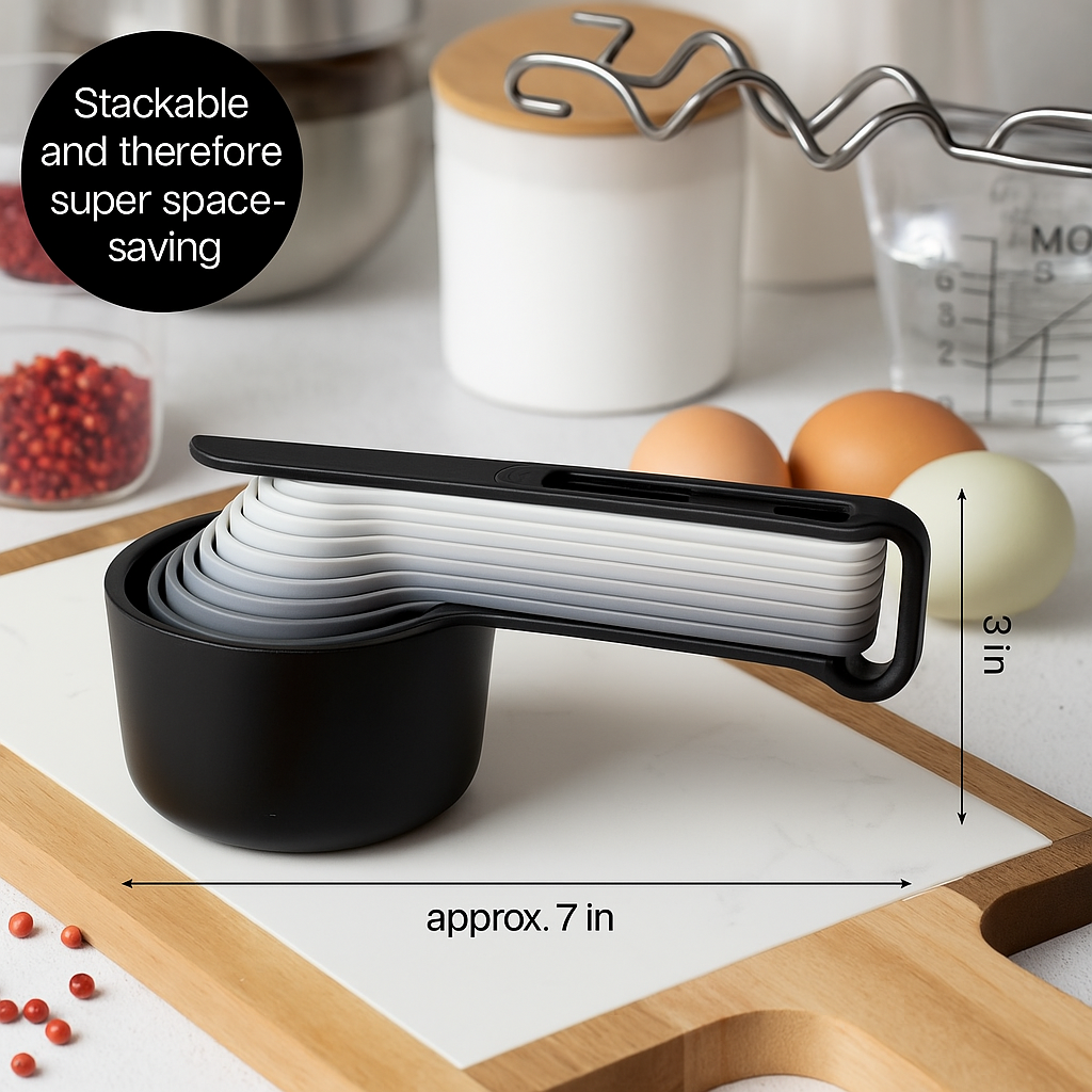 11-Piece Measuring Cups & Spoons Set | Stackable, BPA-Free, Dishwasher Safe