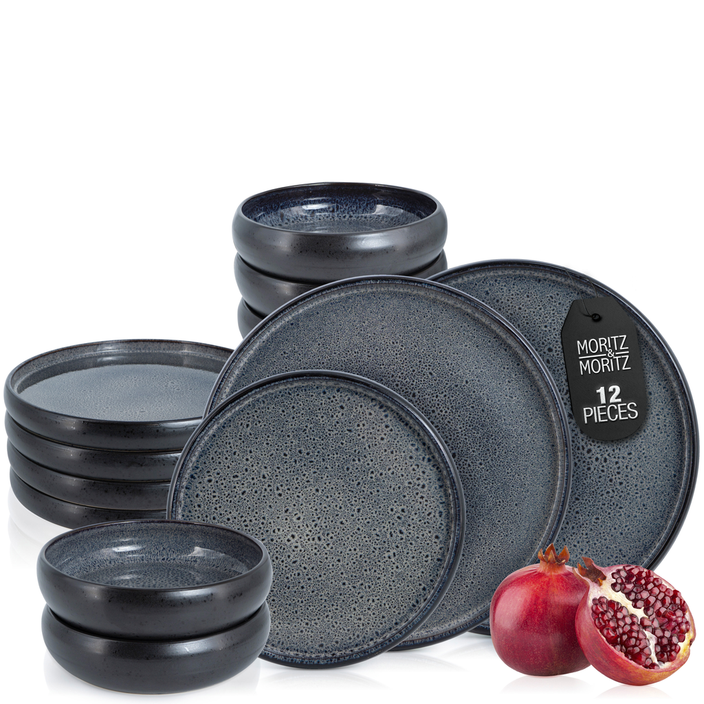SOLID 12-Piece Stoneware Dinnerware Set