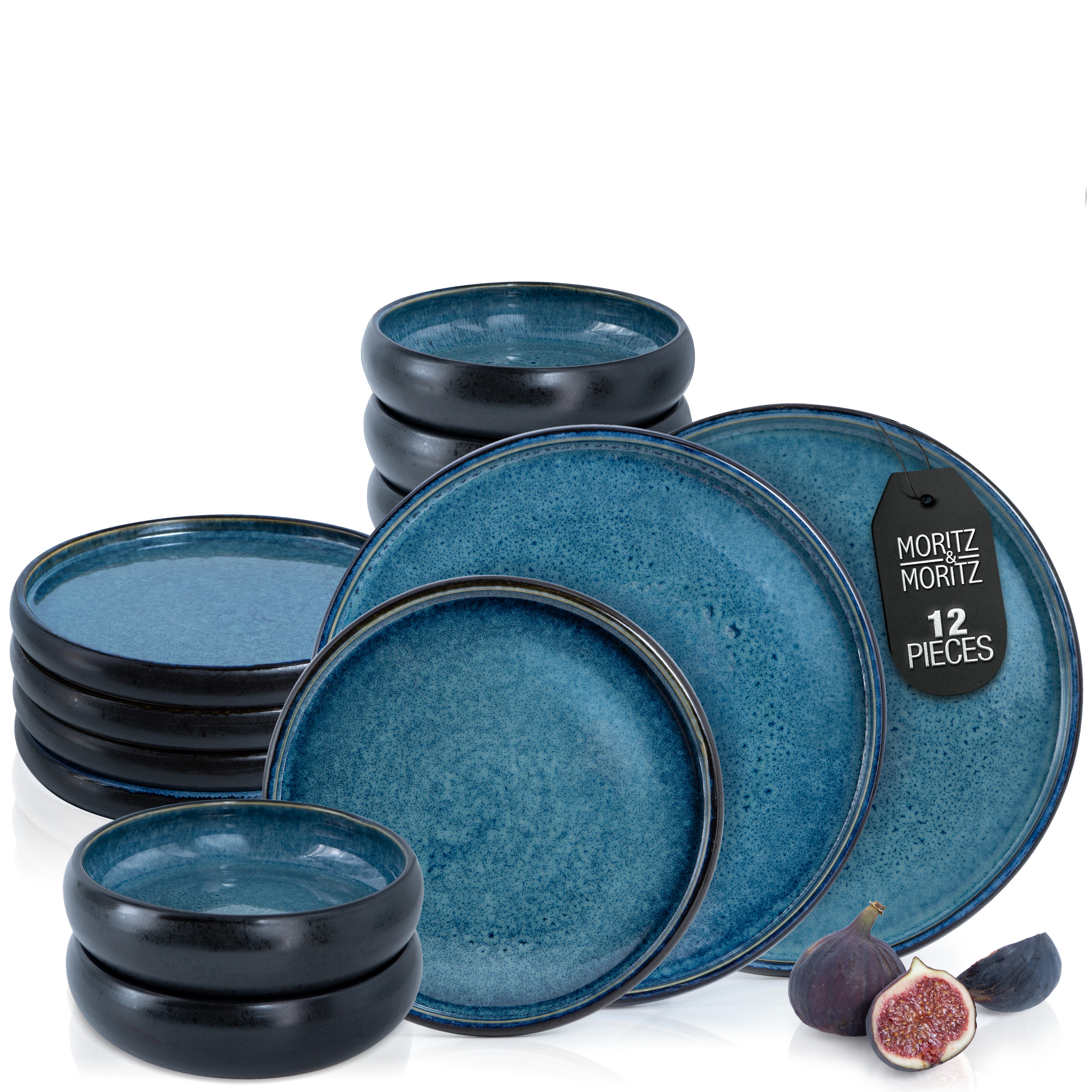 SOLID 12-Piece Stoneware Dinnerware Set