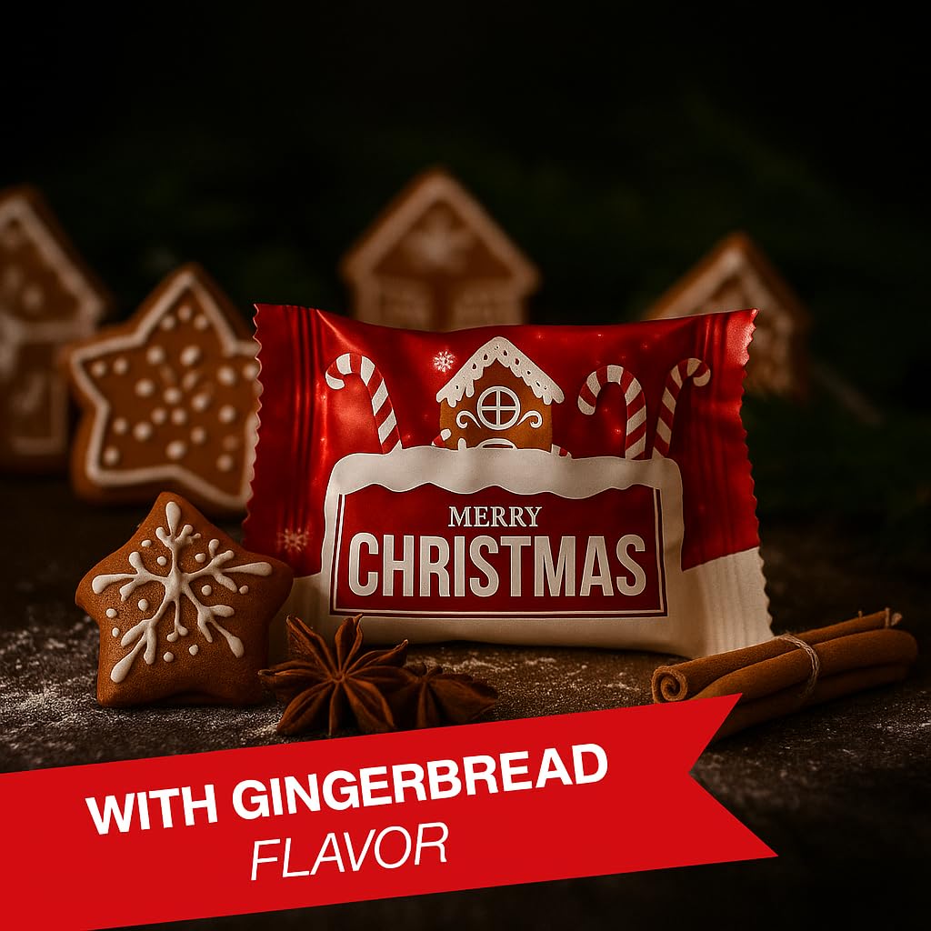 Christmas Gingerbread Fortune Cookies – Holiday Treats (12 Pack)