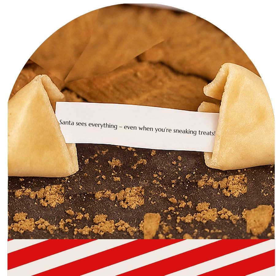 Christmas Gingerbread Fortune Cookies – Holiday Treats (12 Pack)