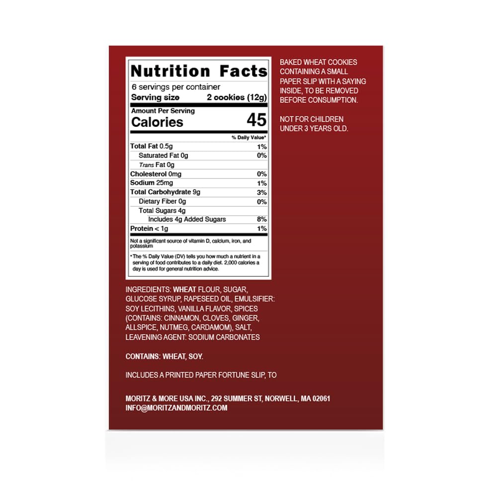 Christmas Gingerbread Fortune Cookies – Holiday Treats (12 Pack)