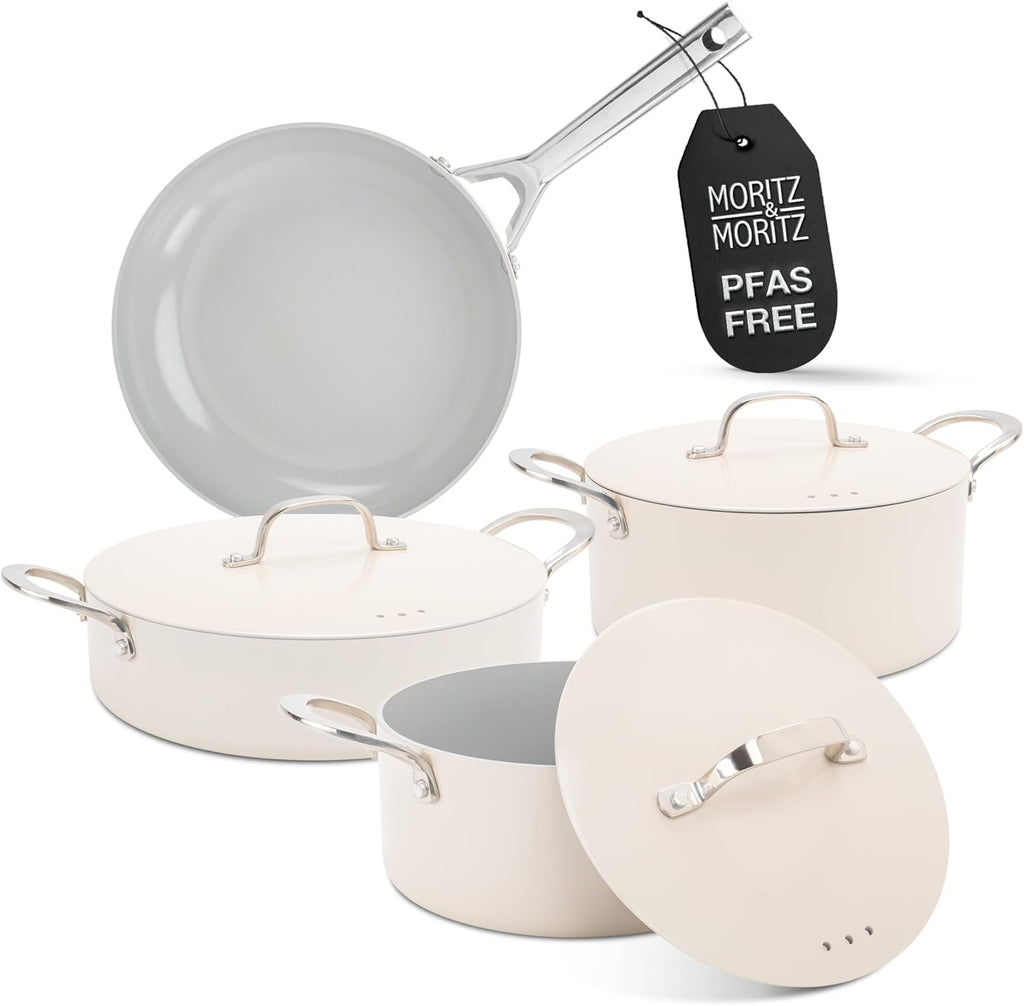 7-Piece Cast Aluminum Cookware Set with Lids