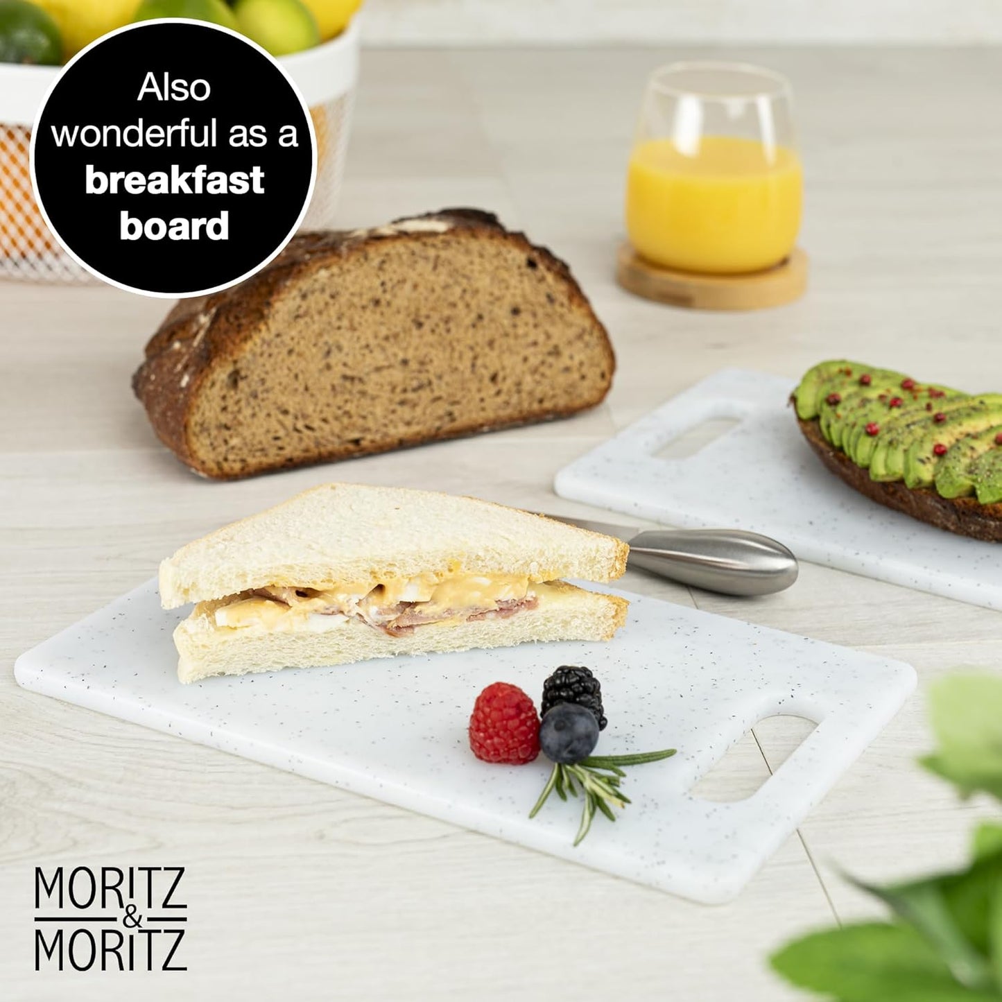 2-Pack BPA-Free Cutting Boards 9.8x5.9in – Non-Slip, Dishwasher Safe