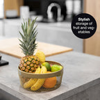 10" Wire Fruit & Vegetable Bowl with Zester | Modern Scandinavian Kitchen Bowl