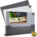 3-Piece Color-Coded Chopping Board Set – 32x22cm, Non-Slip & Dishwasher Safe