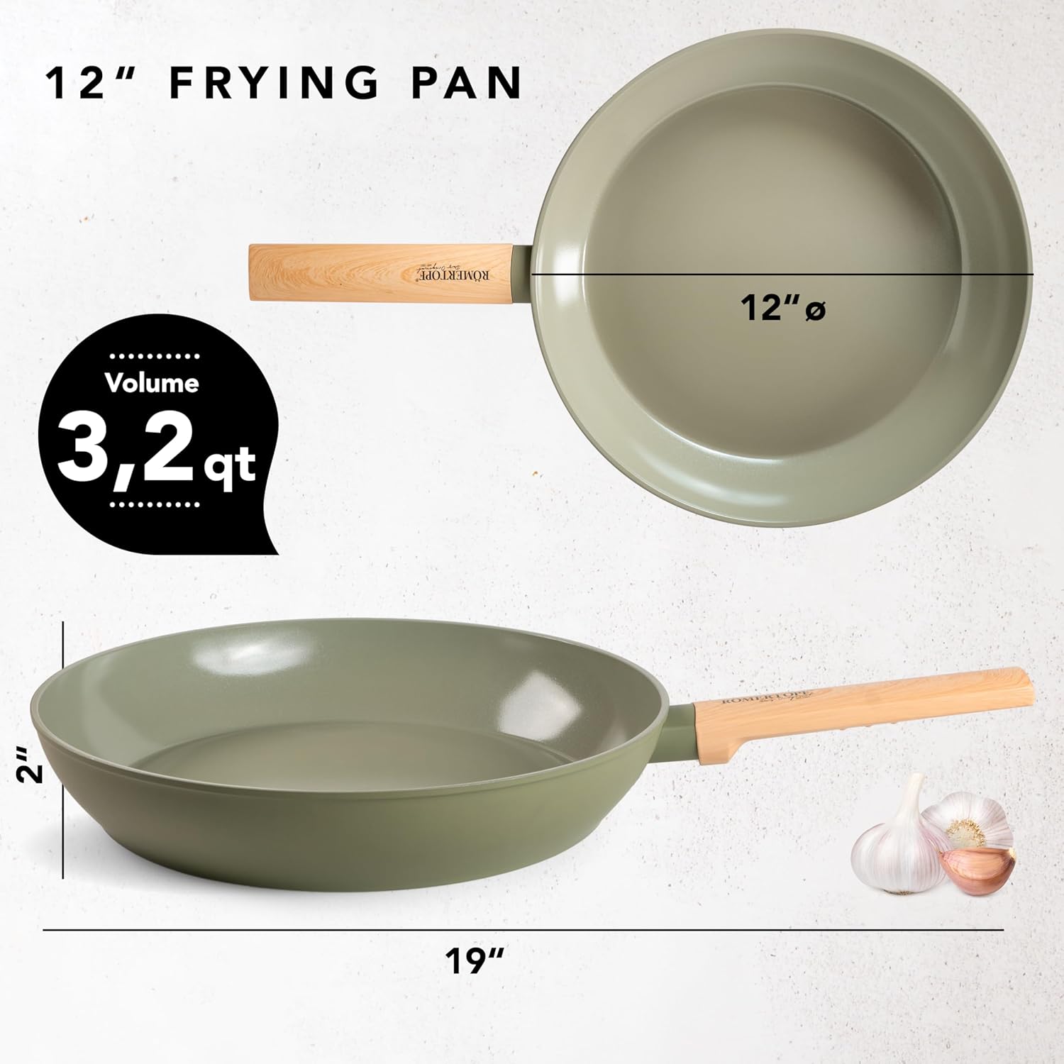 12-Inch Nonstick Ceramic Frying Pan
