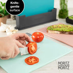 Chopping Board Set with Stand – Colorful, Large & Dishwasher Safe (32x22cm)