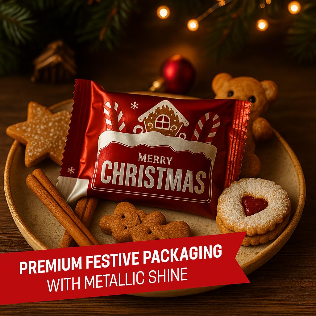 Christmas Gingerbread Fortune Cookies – Holiday Treats (12 Pack)