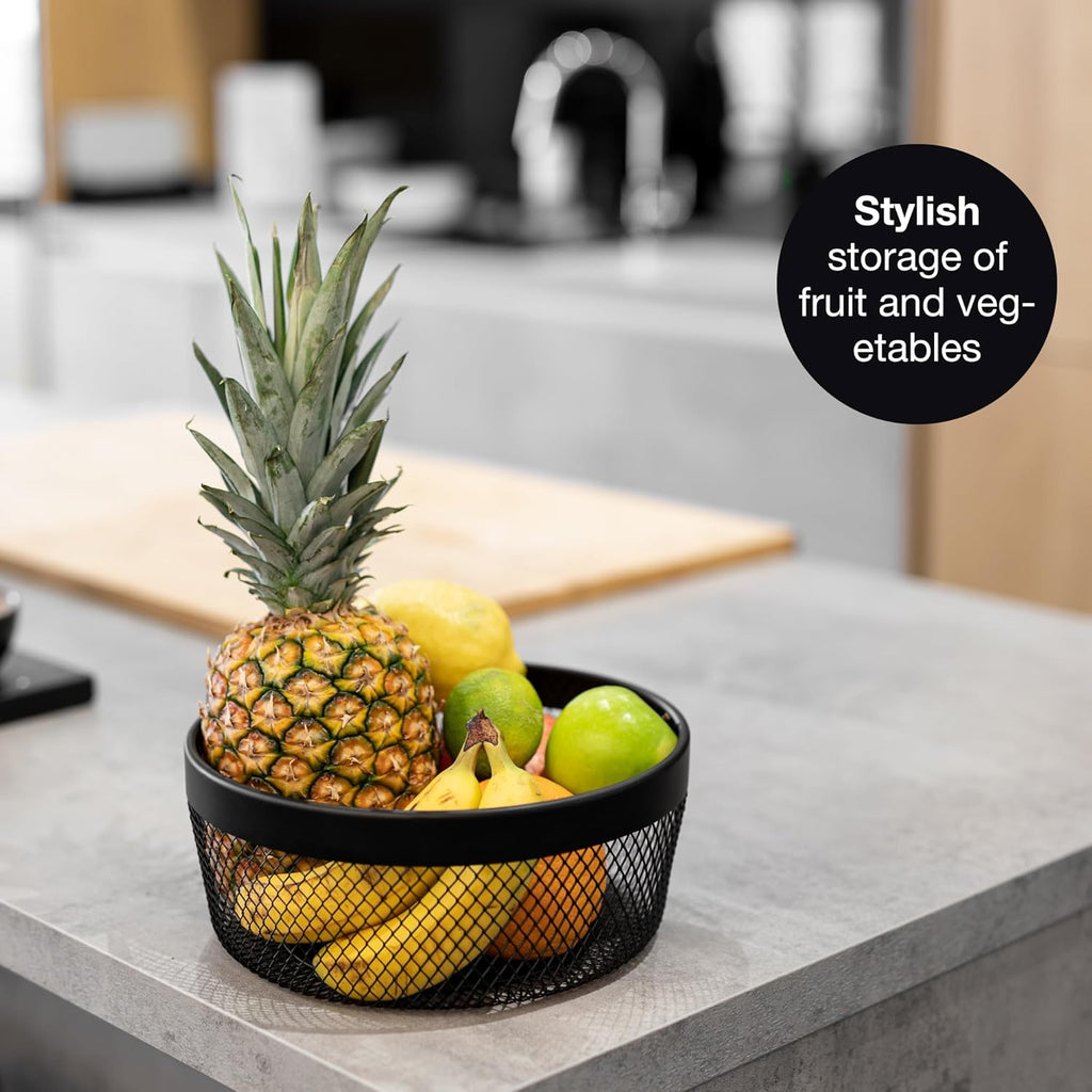 10" Wire Fruit & Vegetable Bowl with Zester | Modern Scandinavian Kitchen Bowl