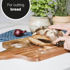 Large Acacia Wood Serving Board with Handle | 23"x13" Charcuterie & Cutting Board