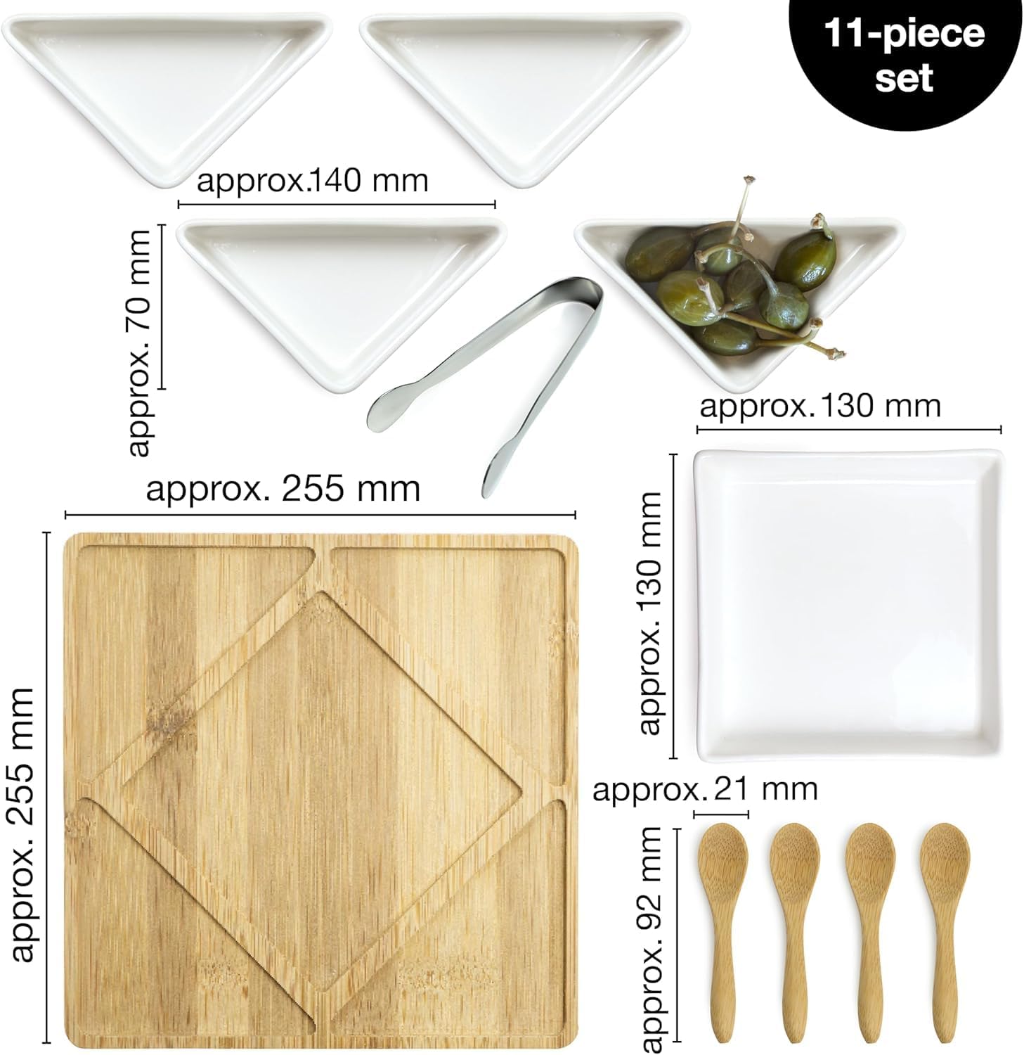 11-Piece Lavender Serving Set
