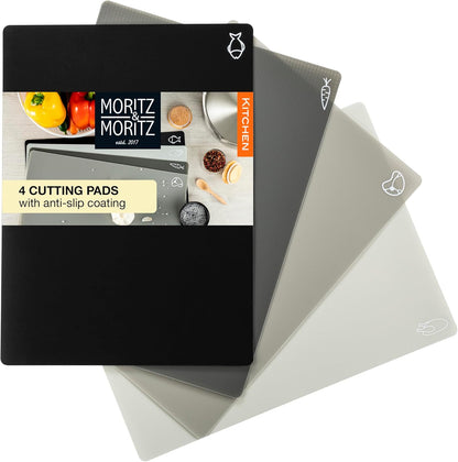Flexible Plastic Cutting Boards Set of 4, 11x15" - Food Prep, BPA-Free, Non-Slip, Dishwasher Safe