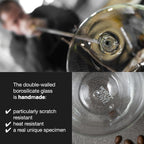 Set of 6 Double-Walled Coffee Glasses 300ml – Insulated Clear Cups, Heat Safe