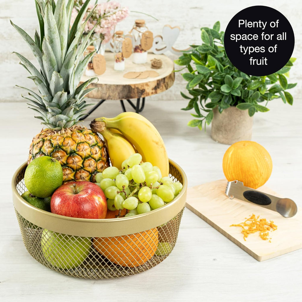 10" Wire Fruit & Vegetable Bowl with Zester | Modern Scandinavian Kitchen Bowl