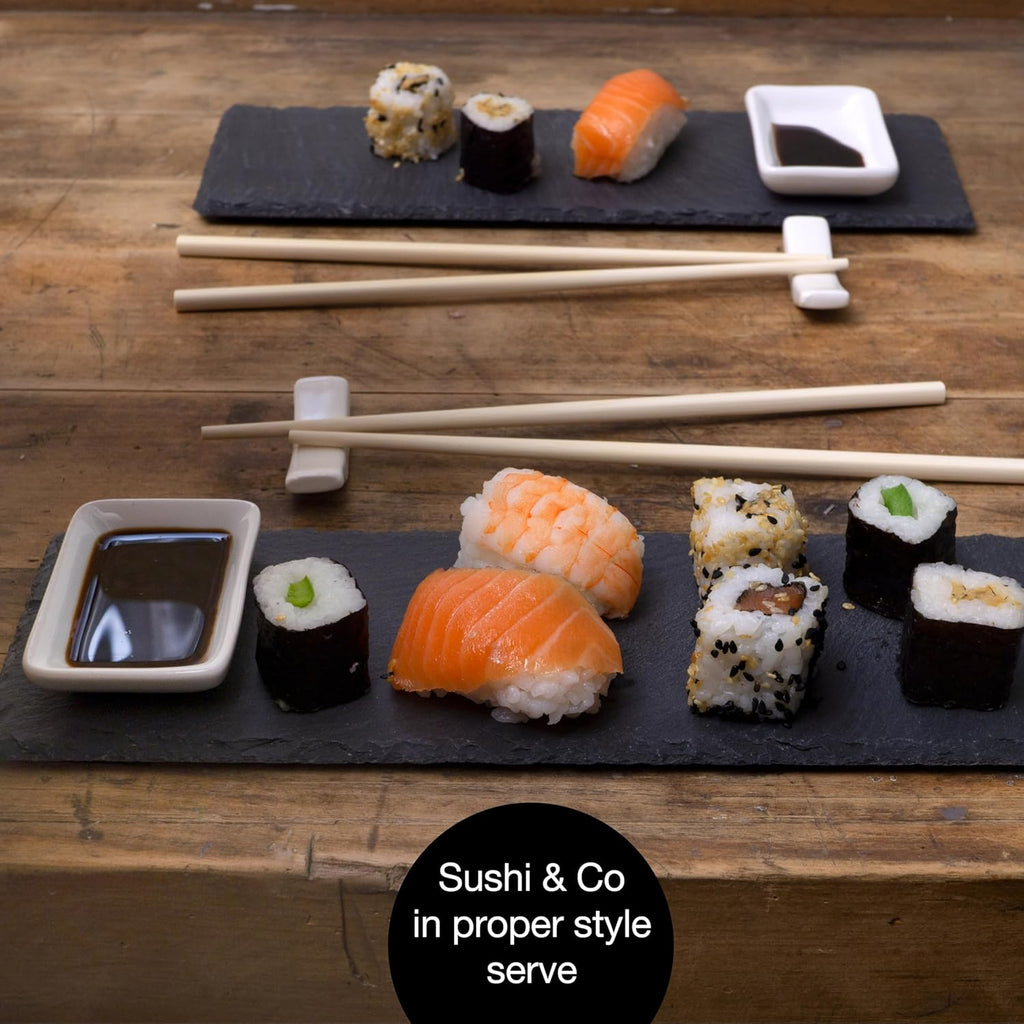 Sushi Serving Set 10-Piece | Plates, Bowls & Chopsticks | Elegant Japanese Dining