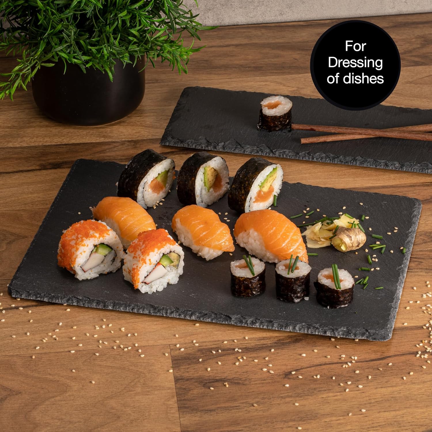 Set of 6 Slate Serving Plates