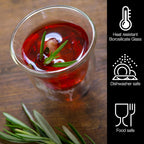Double Wall Espresso Cups 2.5oz Set of 6 – Insulated Glass Mugs