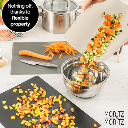 Flexible Plastic Cutting Boards Set of 4, 11x15" - Food Prep, BPA-Free, Non-Slip, Dishwasher Safe