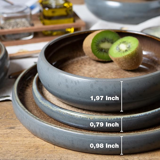 SOLID 12-Piece Stoneware Dinnerware Set