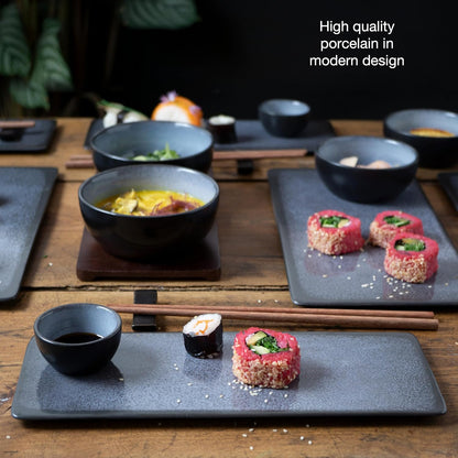 29-Piece Sushi Serving Set for 4 – Plates, Bowls & Chopsticks for Japanese Dining