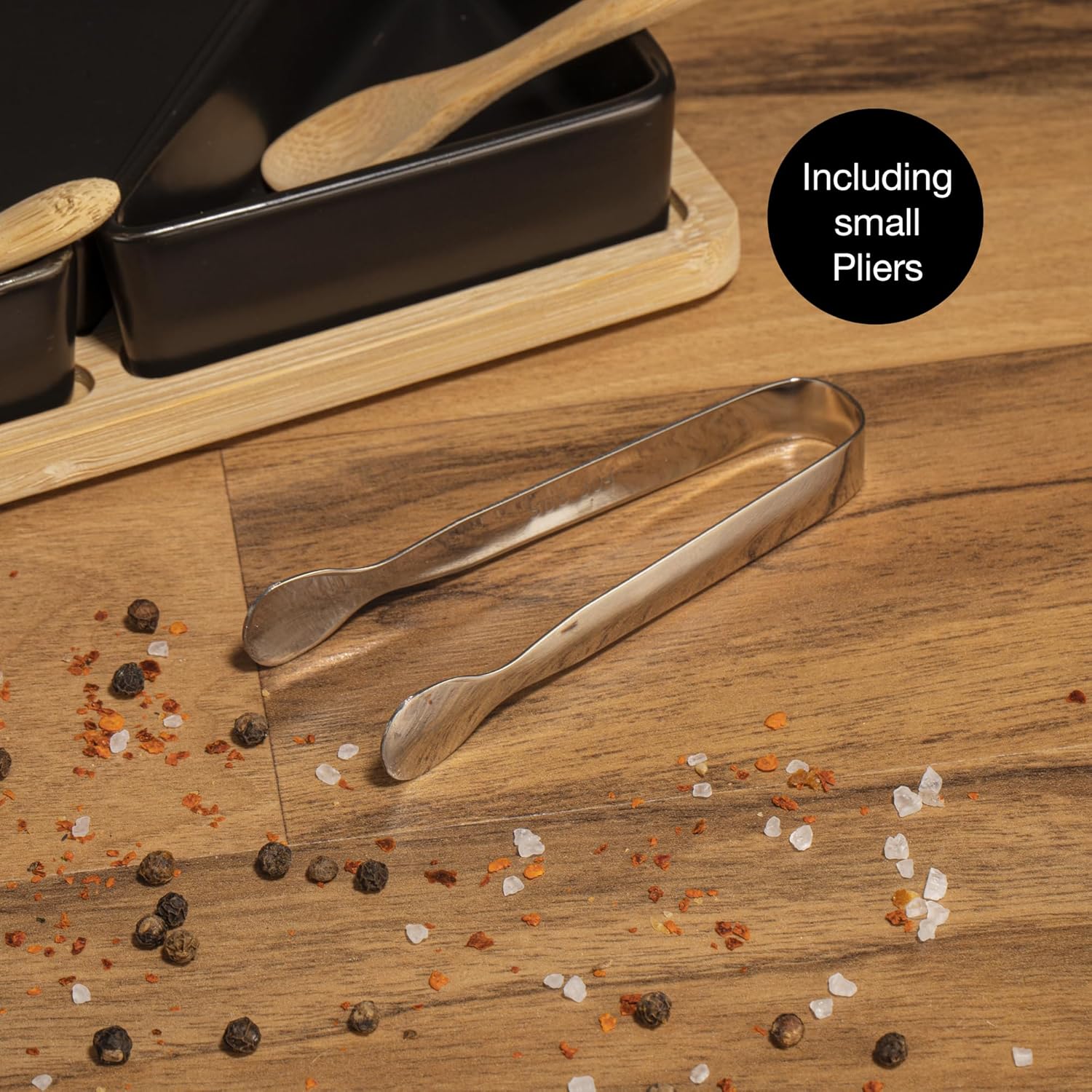 5-Piece Black Ceramic Dip Bowl Set