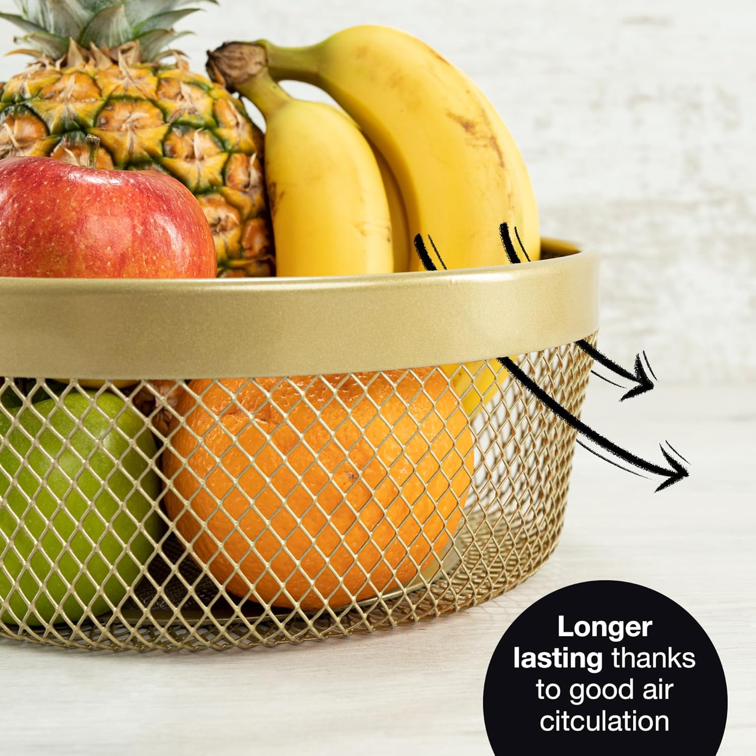 10" Wire Fruit & Vegetable Bowl with Zester | Modern Scandinavian Kitchen Bowl