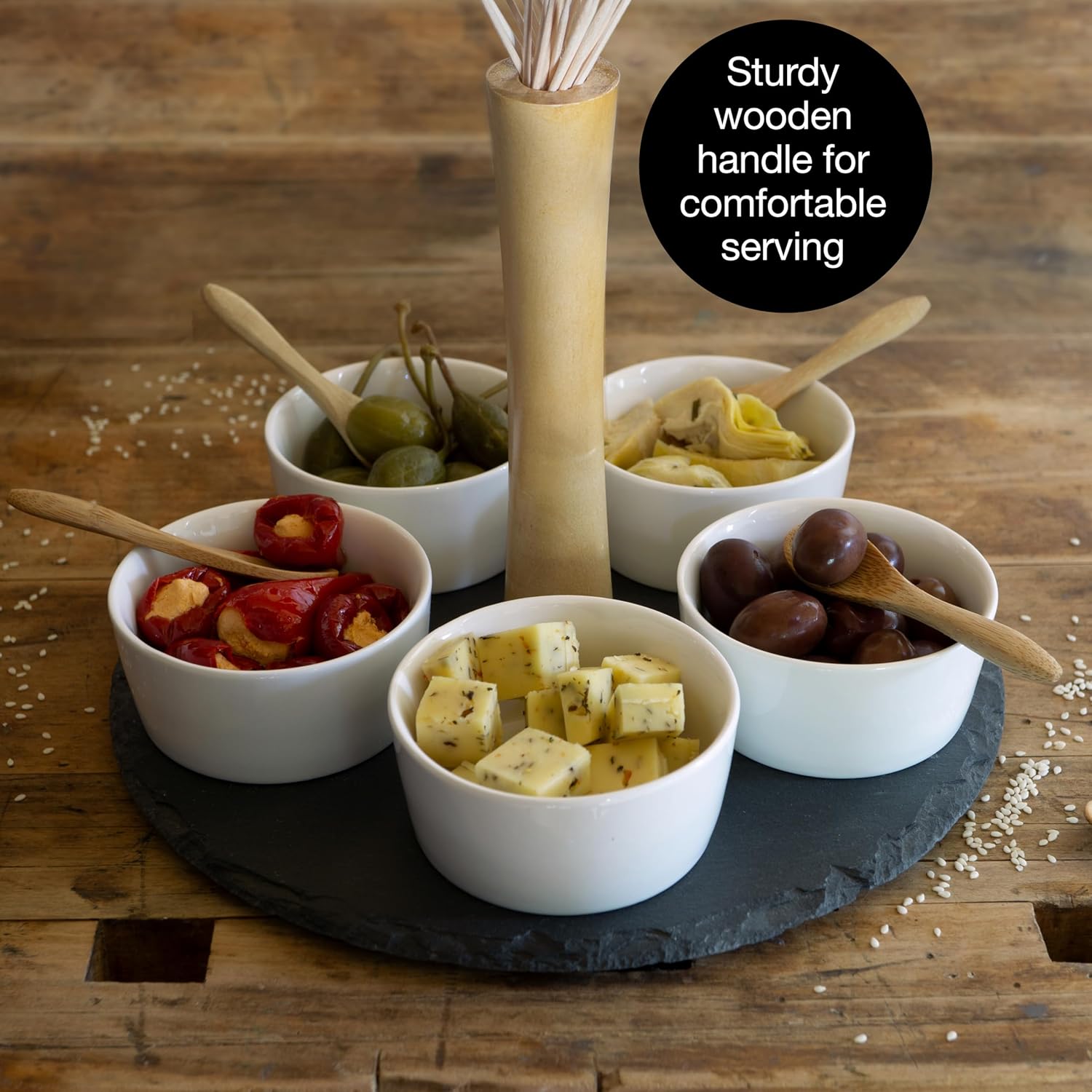 5-Piece Ceramic Dip Bowl Set