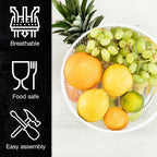 2-Tier White Metal Fruit Cake Stand with Citrus Zester | Bread & Dessert Display