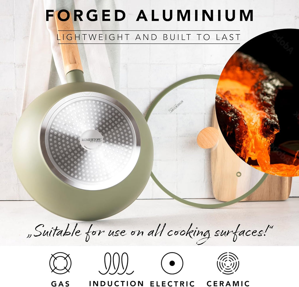 11" Ceramic Non Stick Wok with Lid