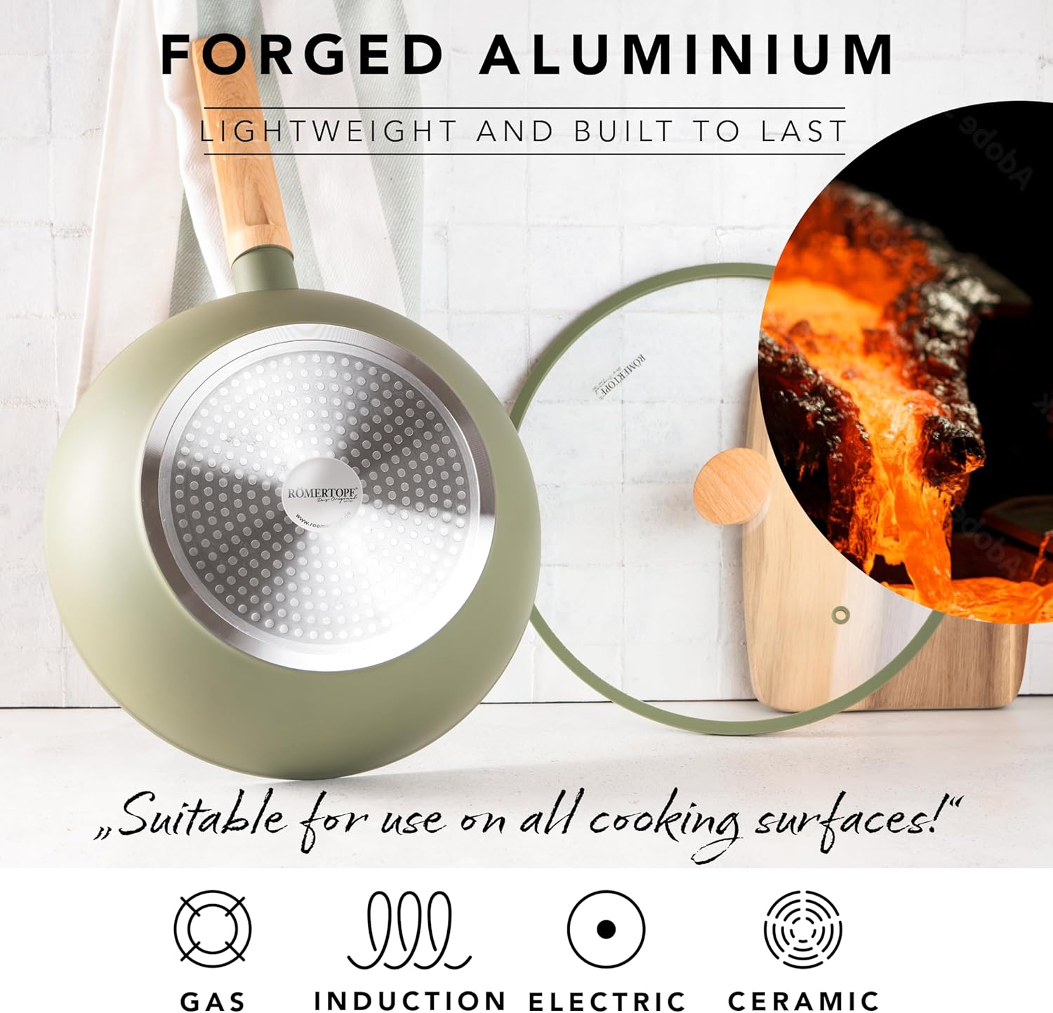 11" Ceramic Non Stick Wok with Lid