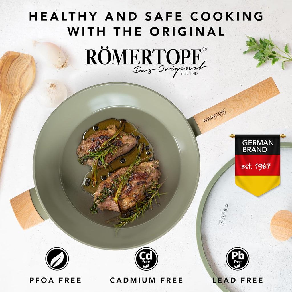 12" Nonstick Skillet with Lid – 4.2QT, Durable, Easy-Clean, Not Oven Safe Pan