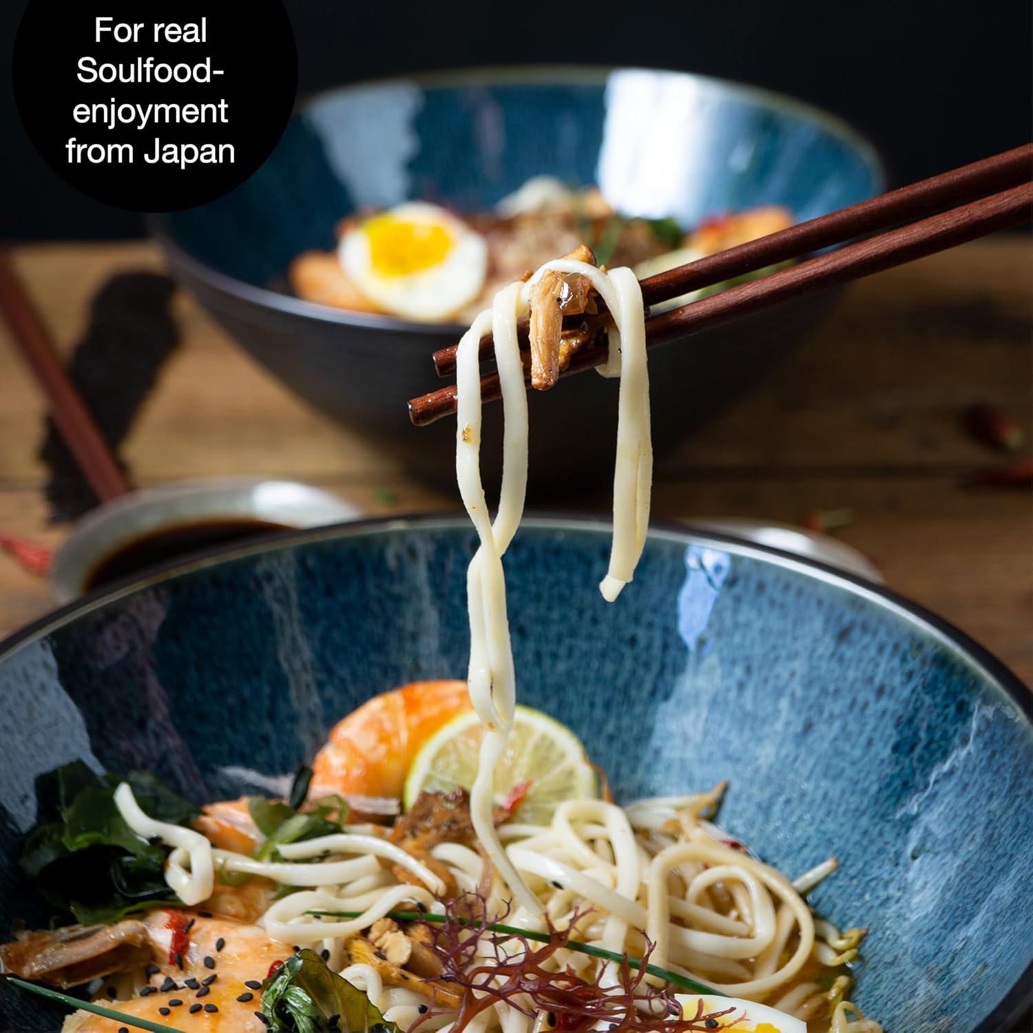 9.5" Ceramic Ramen Bowl Set