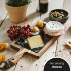 Acacia Wood & Marble Serving Board – Removable 43x20cm Cheese & Appetizer Tray