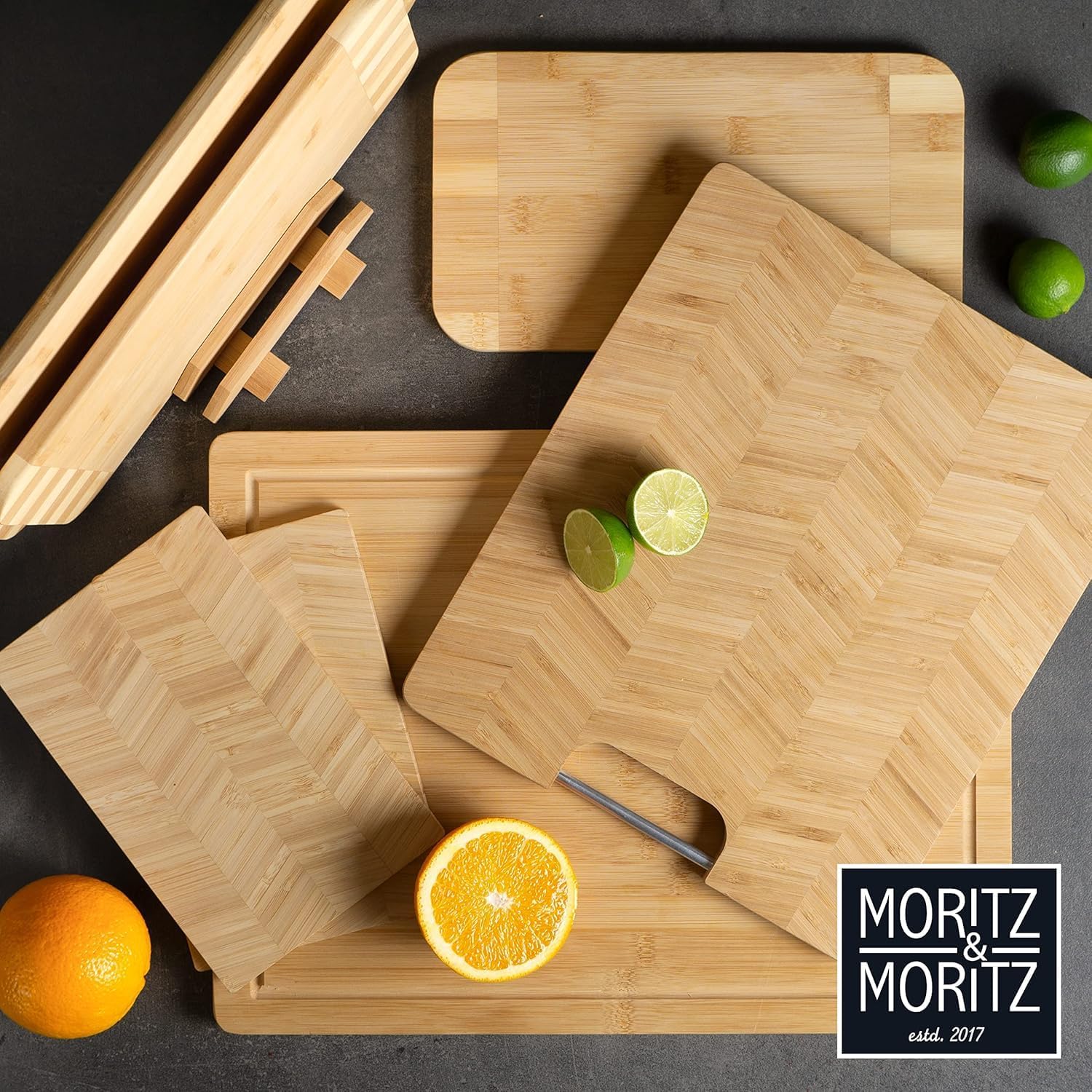 XXL Bamboo Cutting & Serving Board | Large Wooden Chopping Board with Juice Groove