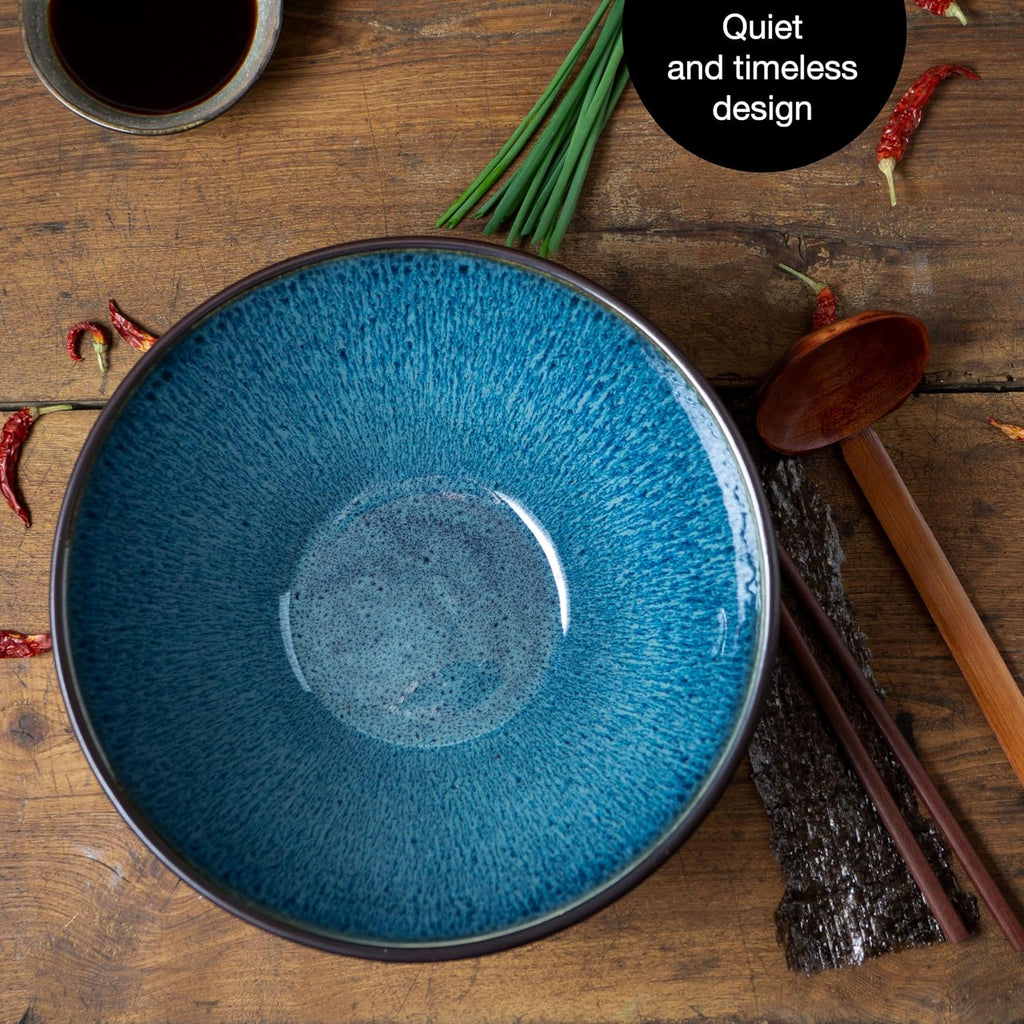 9.5" Ceramic Ramen Bowl Set