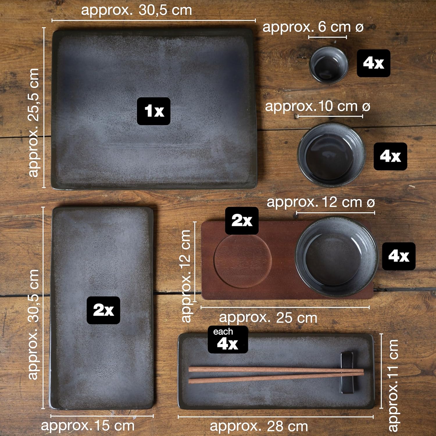 VIDA 29-Piece Sushi Serving Set